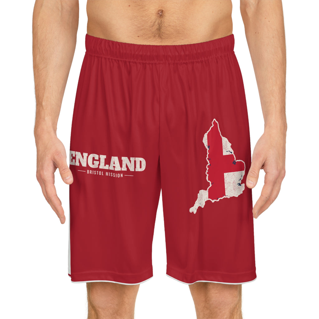 England Bristol Mission Basketball Shorts, worn, front view