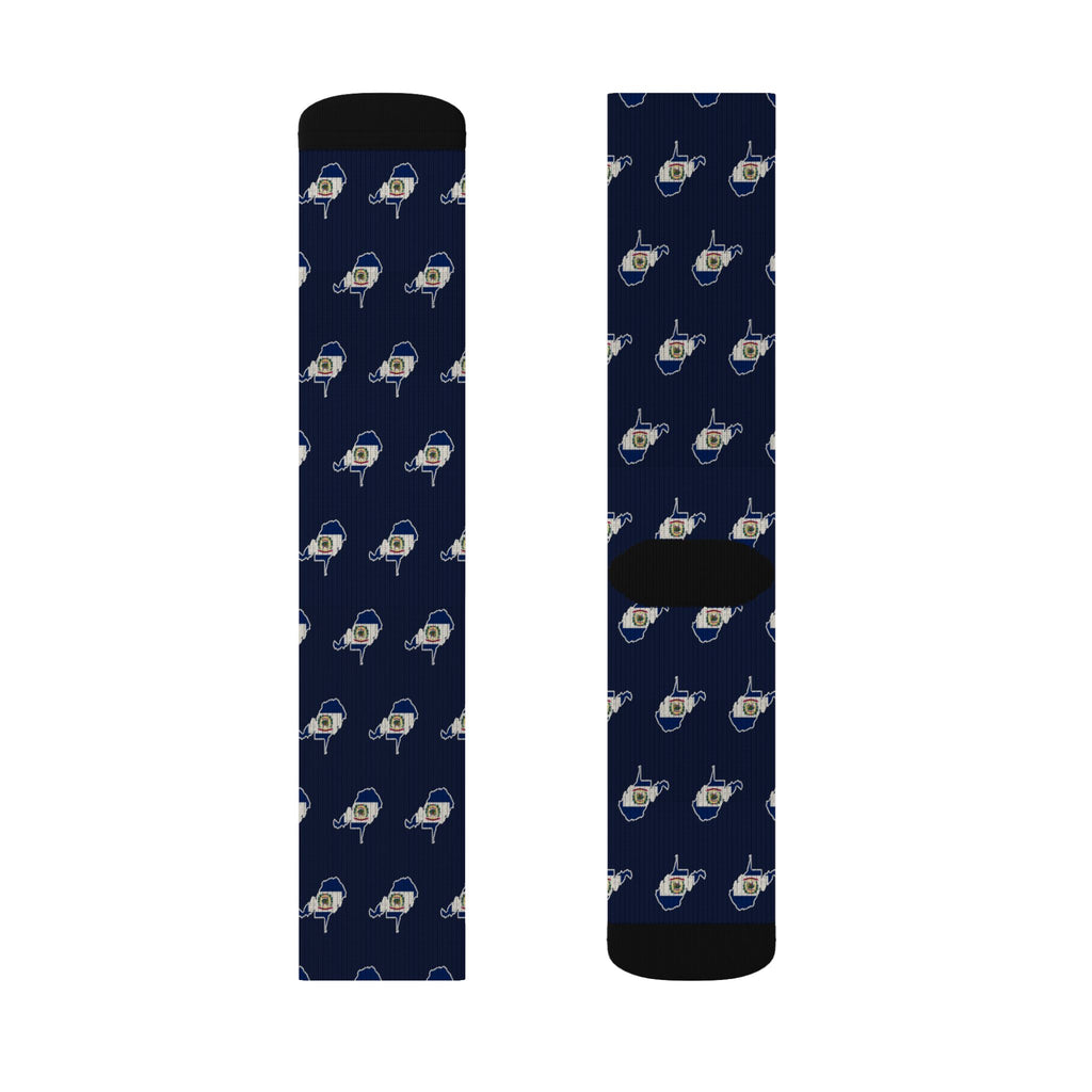 West Virginia Mission Flag Map Socks