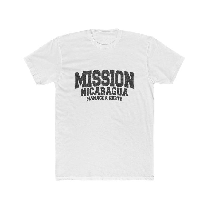 Nicaragua Managua North Mission T-Shirt in Solid White, front view