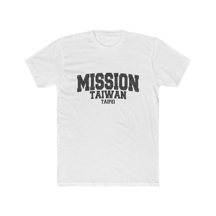 Taiwan Taipei Mission T-Shirt in Solid White, front view