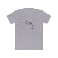 Michigan Detroit Mission Heart Map shirt in Heather Grey: Michigan outline with a red heart, front view