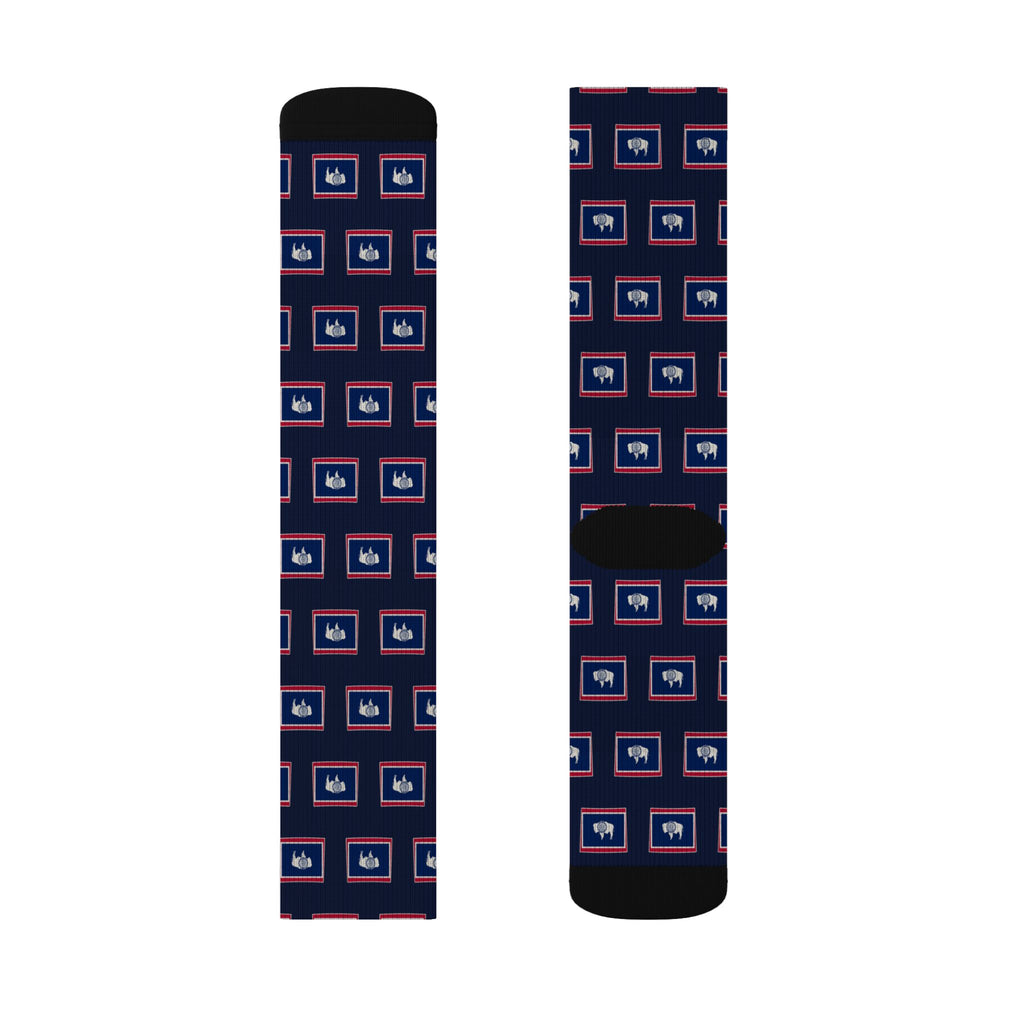 Wyoming Mission Flag Map Socks