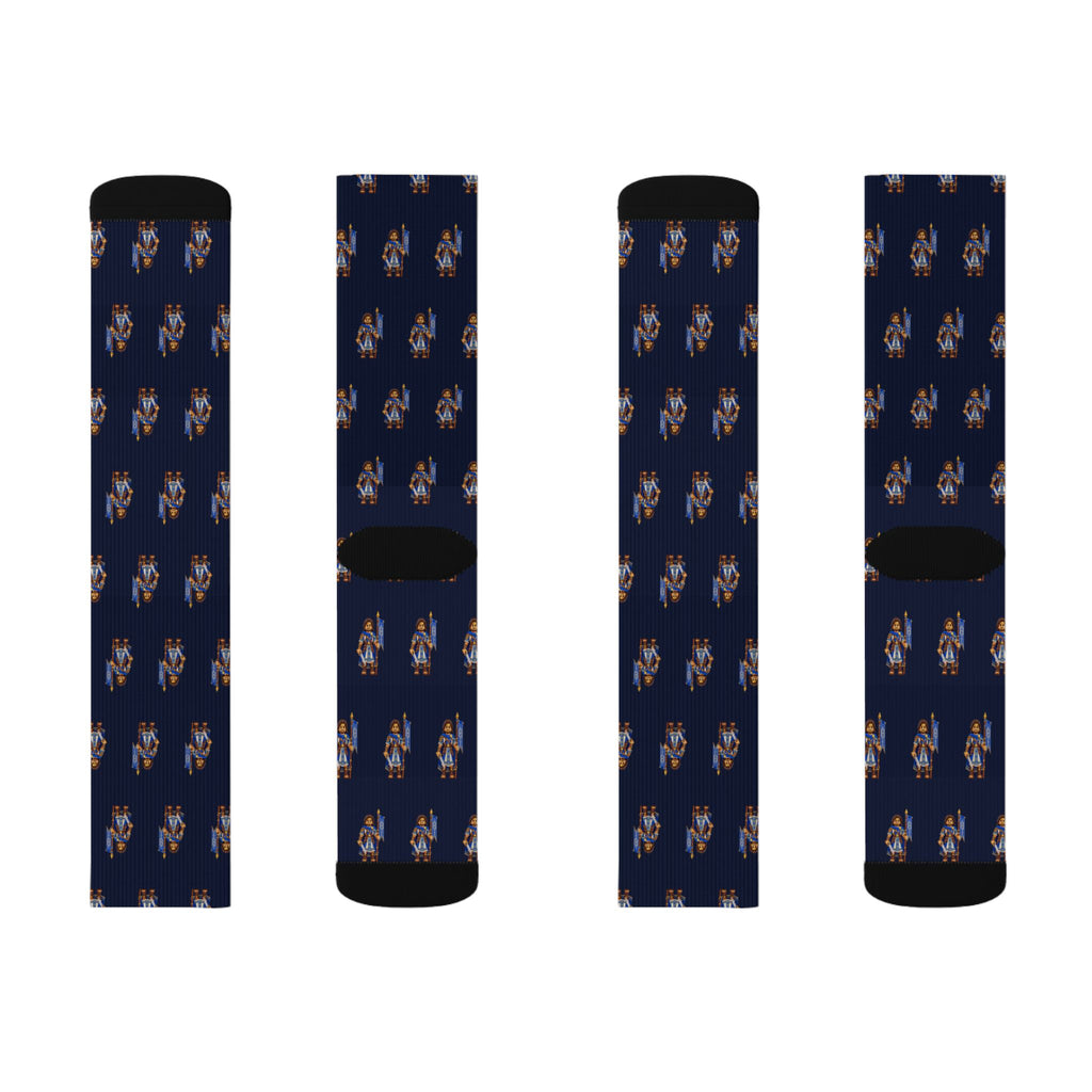 Moronihah Brick Chess crew socks by Weak Things view 2