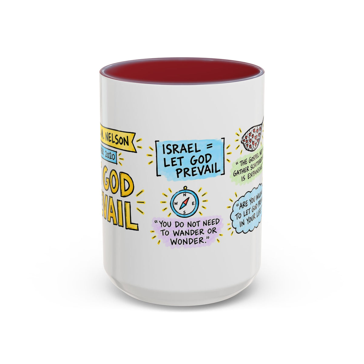 Let God Prevail Sketch Note Mug — Russell M. Nelson