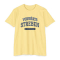 Press Forward shirt in German on Banana Cream: “VORWÄRTS STREBEN”, 2 Nephi 31:20