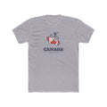 Canada Halifax Mission Flag Map shirt in Heather Grey: flag of Canada in the outline of Canada with navy lettering, front view