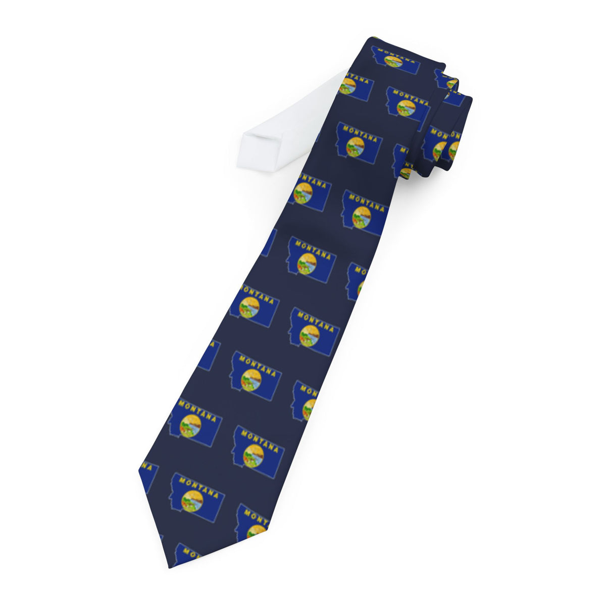 Montana Mission Flag Map Tie