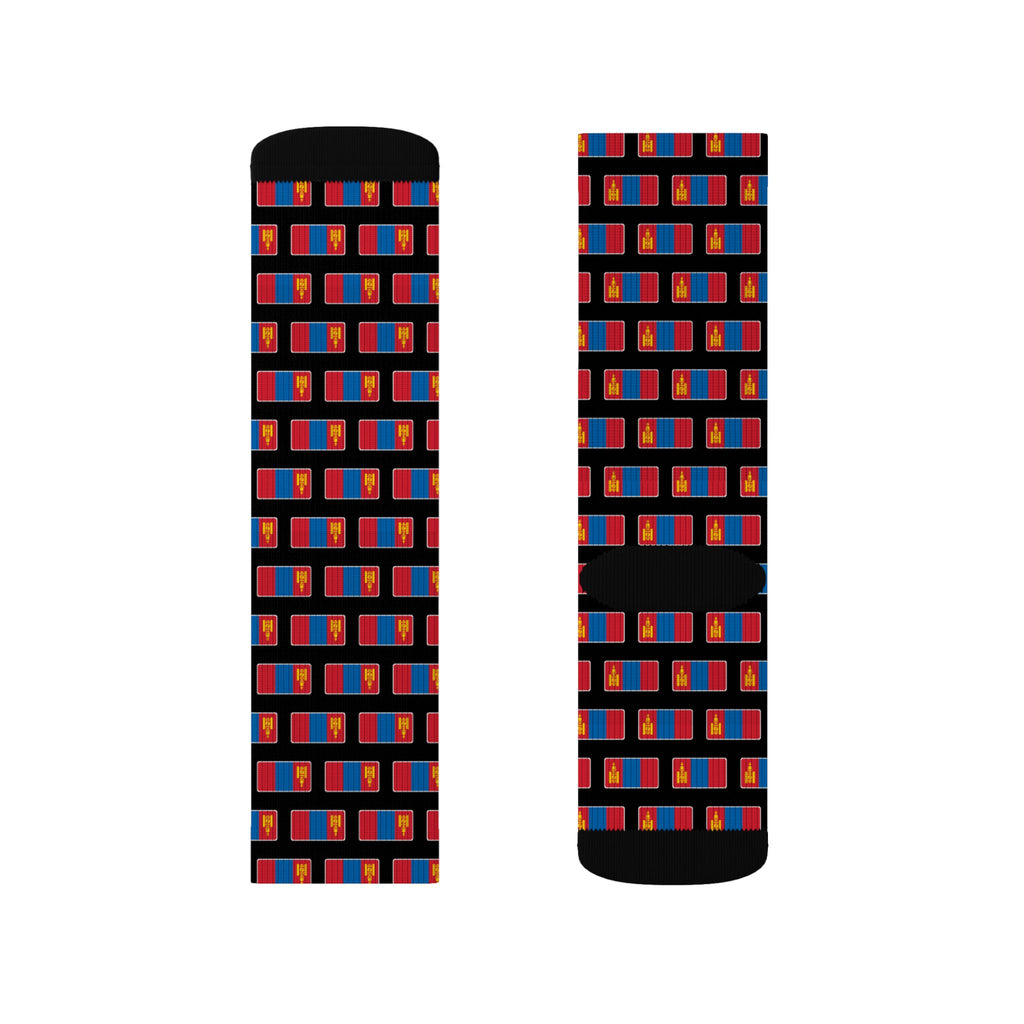 Mongolia Mission Flag Socks