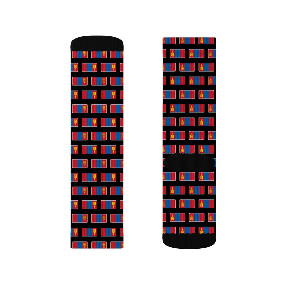 Mongolia Mission Flag Socks
