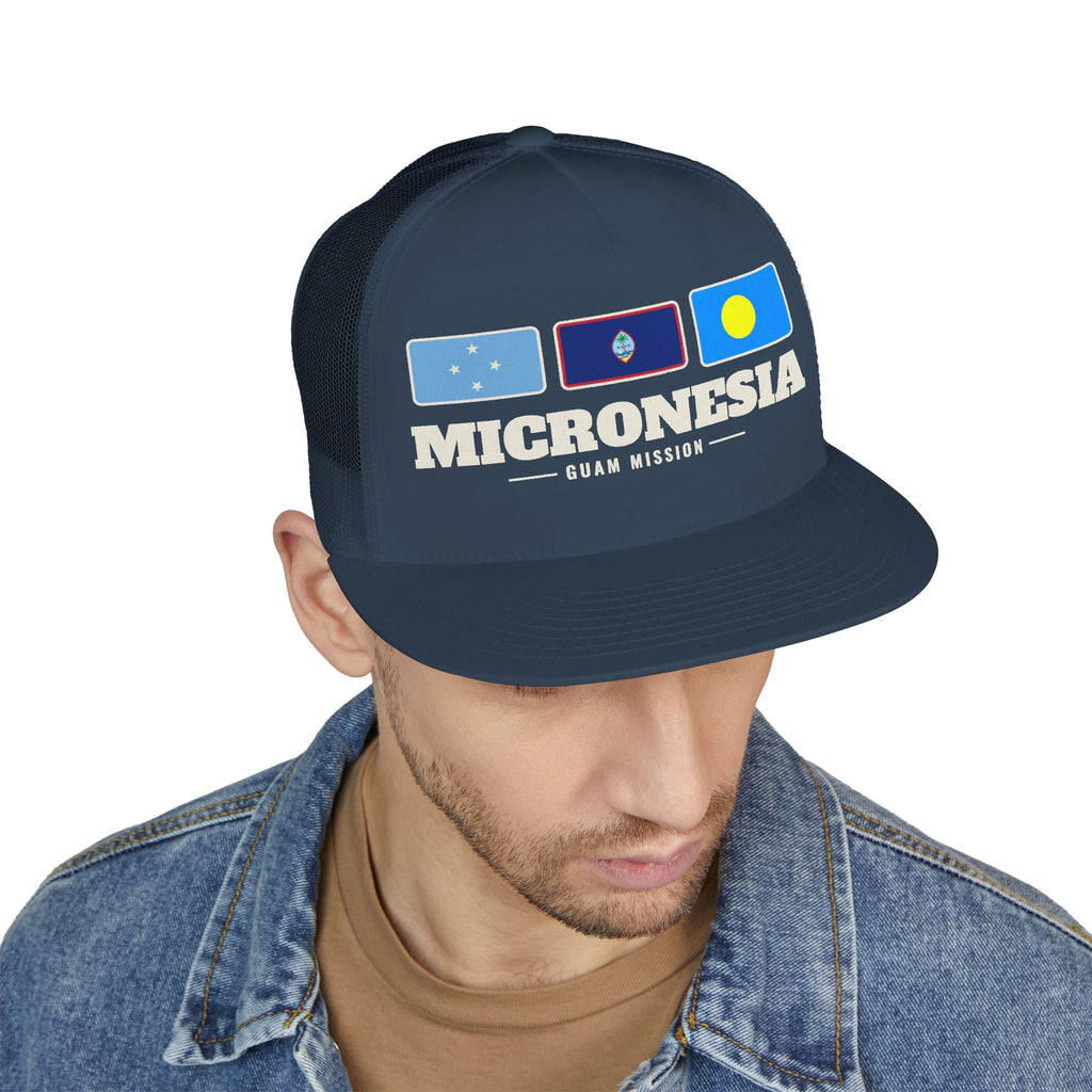 Micronesia Guam Mission Flag Map Trucker Hat