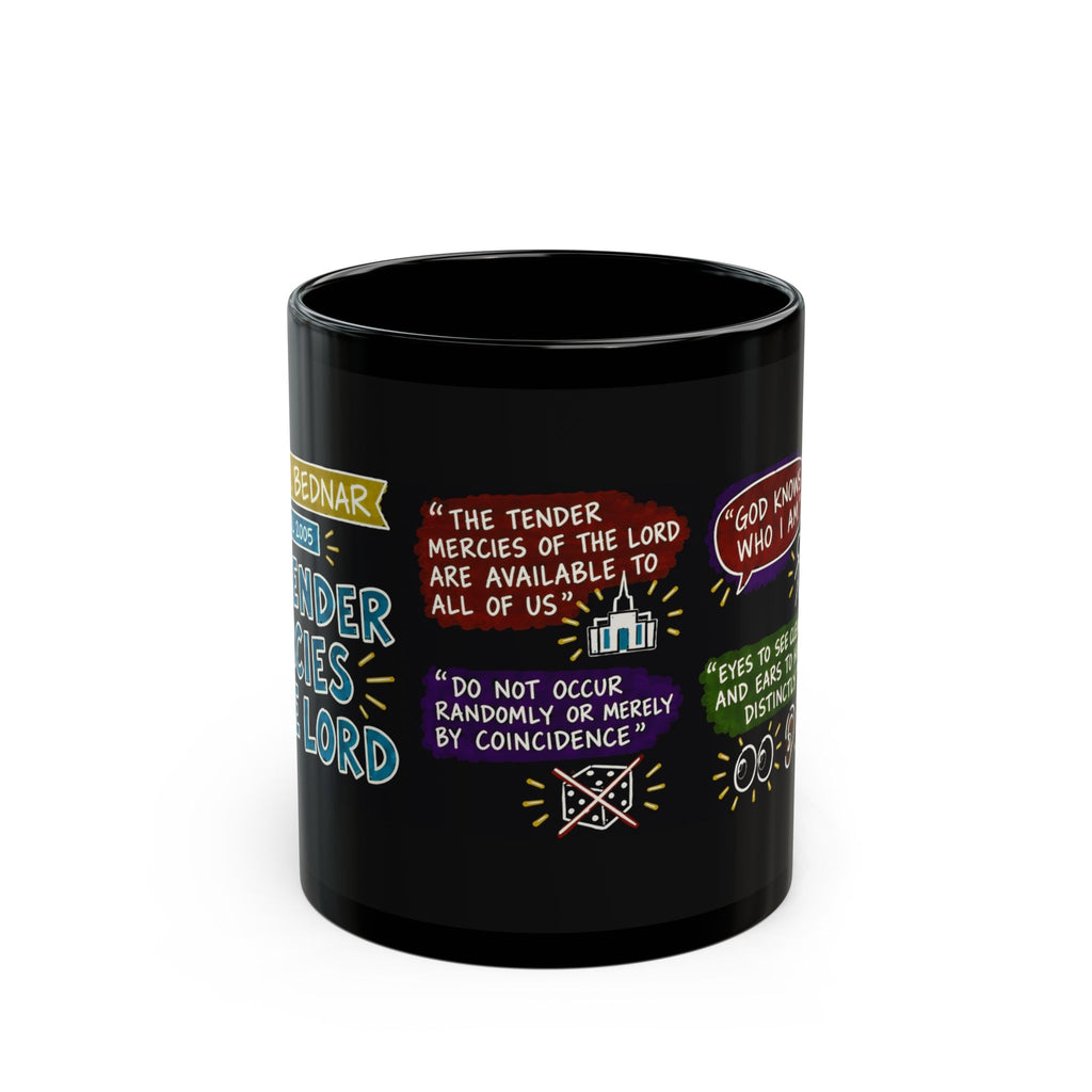 The Tender Mercies of the Lord Sketch Note Black Mug — David A. Bednar