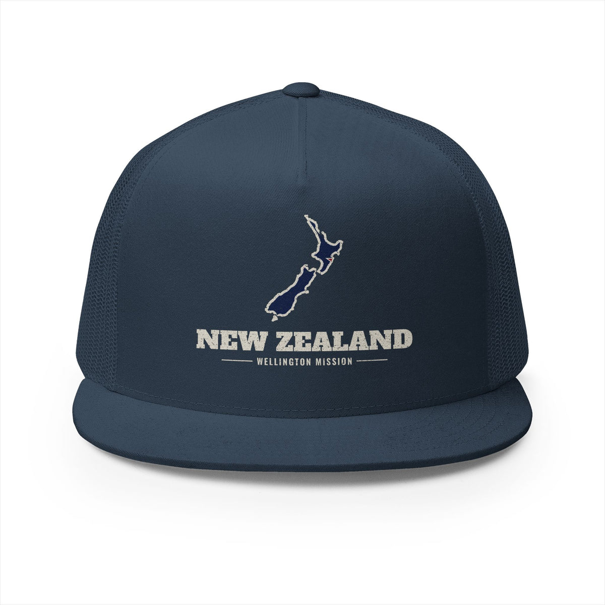 New Zealand Wellington Mission Flag Map Trucker Hat