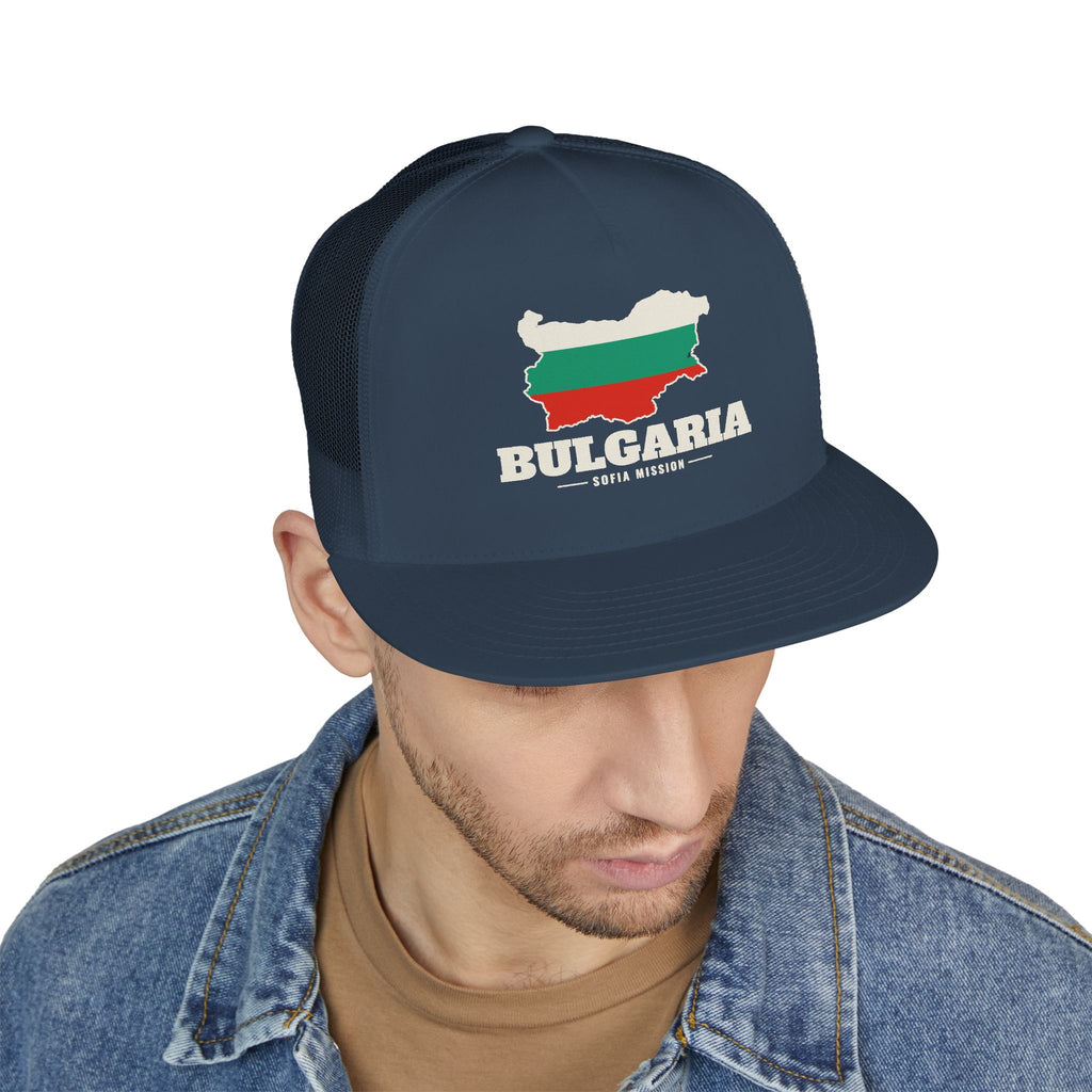 Bulgaria Sofia Mission Flag Map Trucker Hat