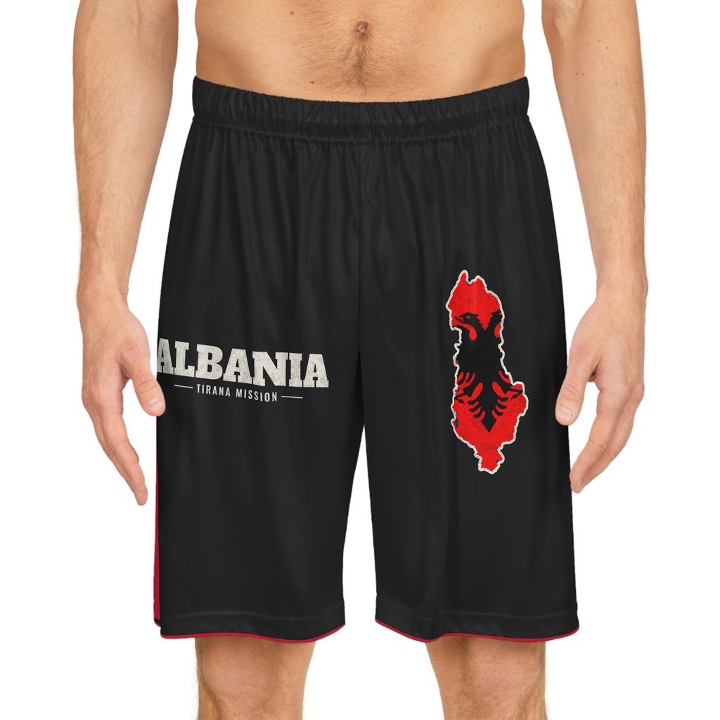 Albania Tirana Mission Basketball Shorts, worn, front view