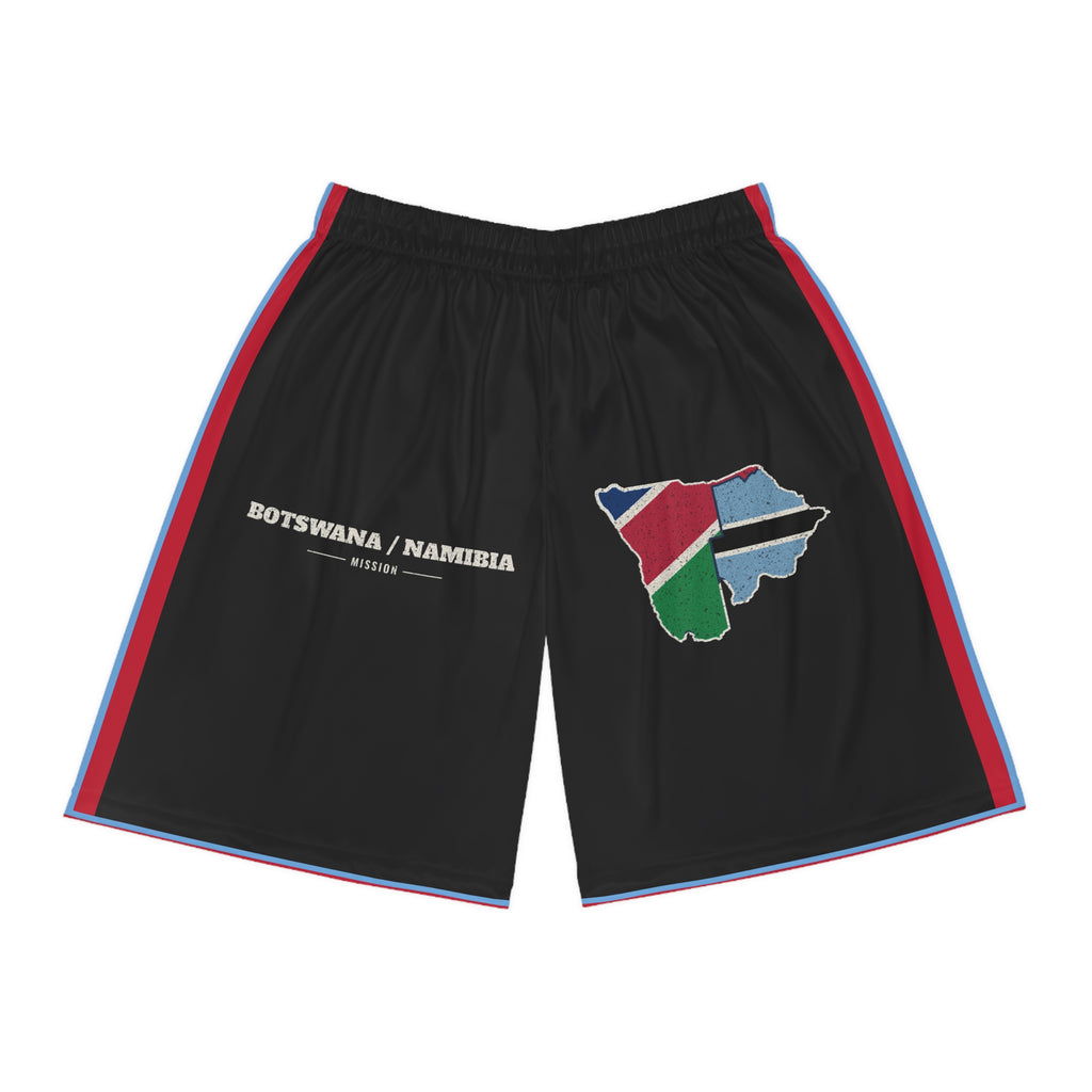 Botswana/Namibia Mission Basketball Shorts, front view