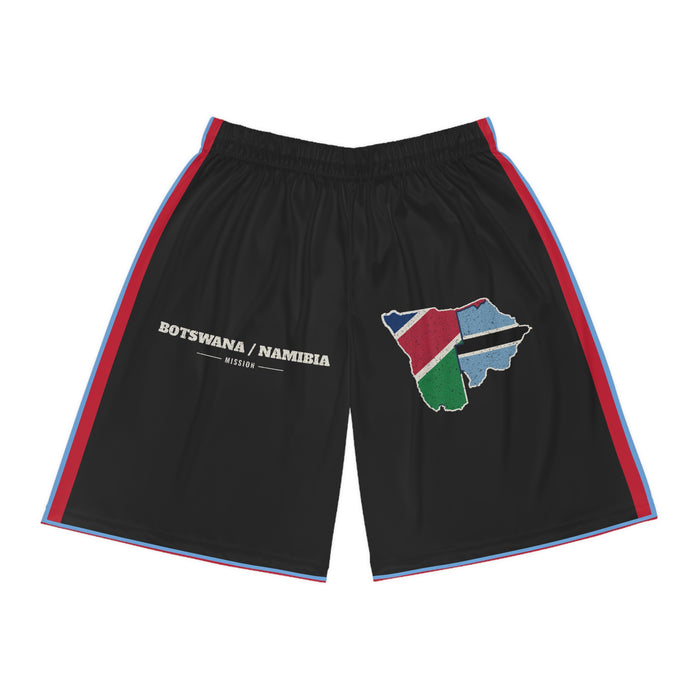 Botswana/Namibia Mission Basketball Shorts, front view