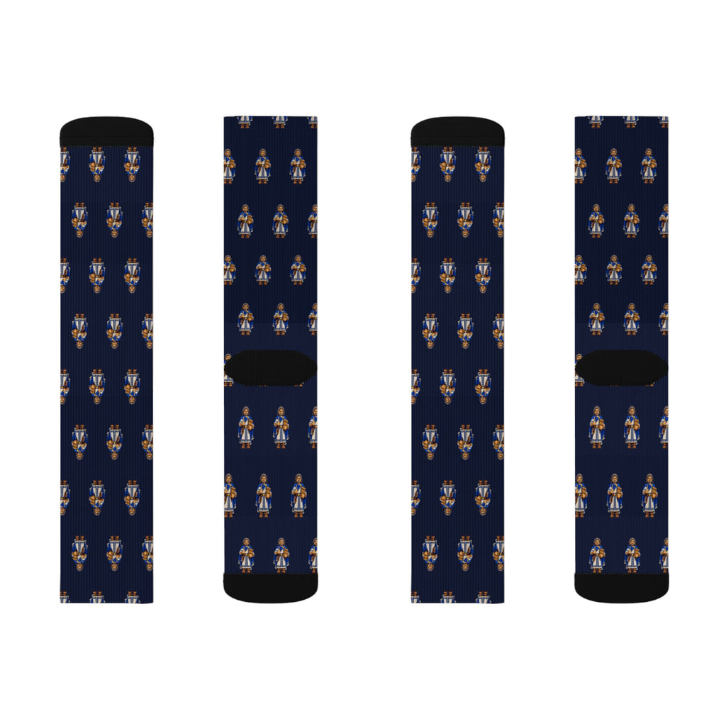 Ether Brick Chess crew socks by Weak Things view 2