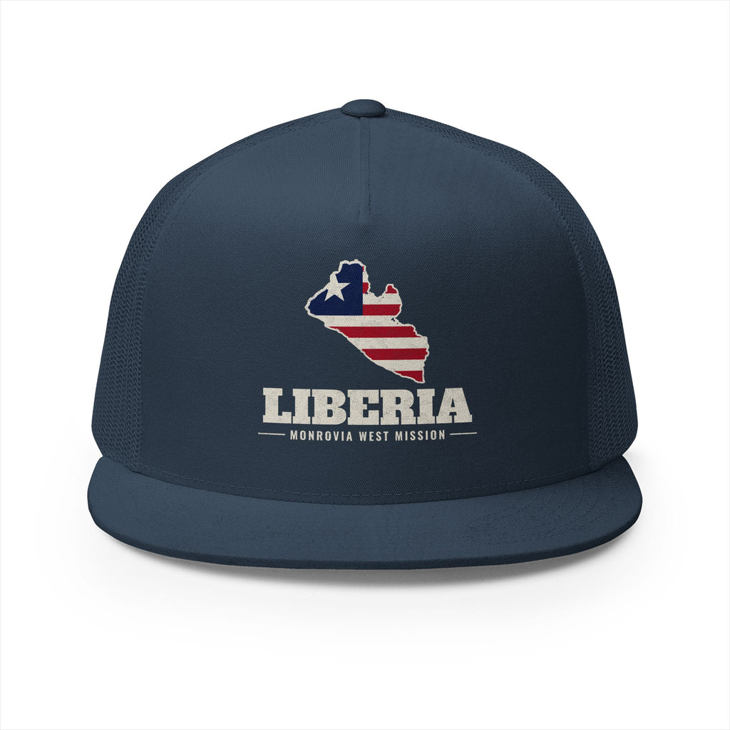 Liberia Monrovia West Mission Flag Map Trucker Hat