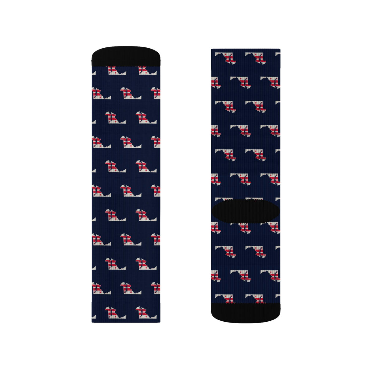 Washington DC North Mission Flag Map Socks