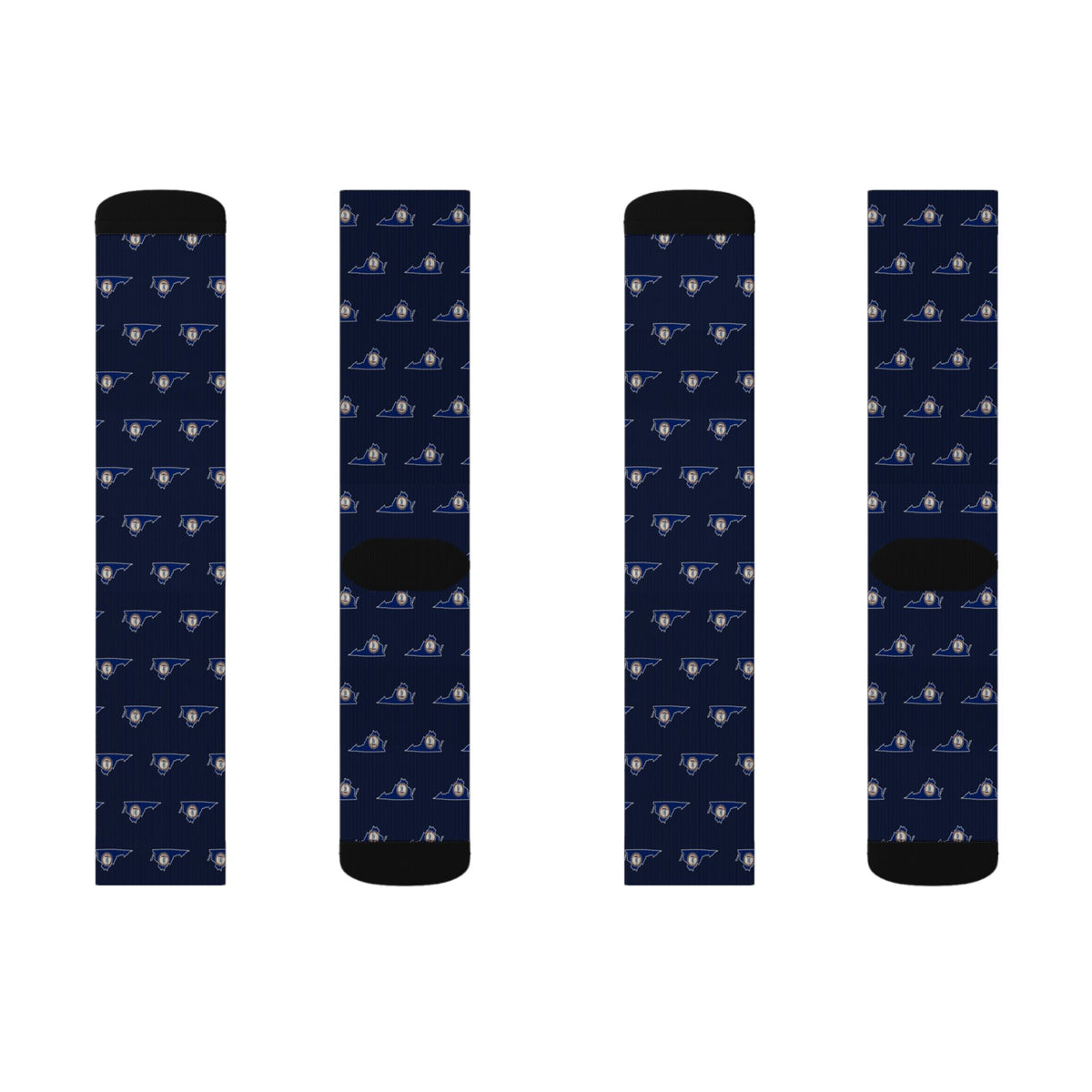 Virginia Mission Flag Map Socks