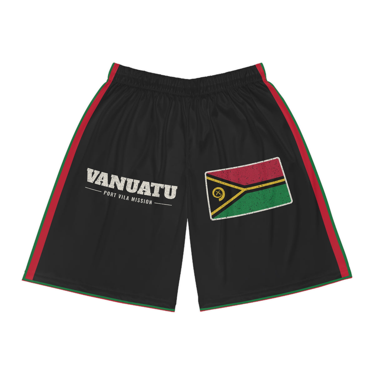 Vanuatu Port Vila Mission Basketball Shorts, front view