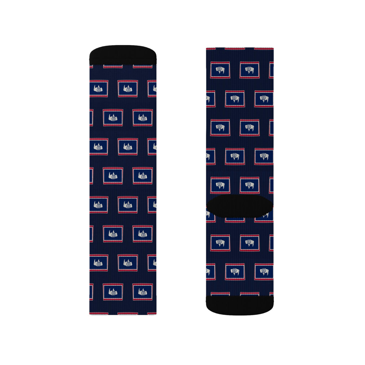 Wyoming Mission Flag Map Socks