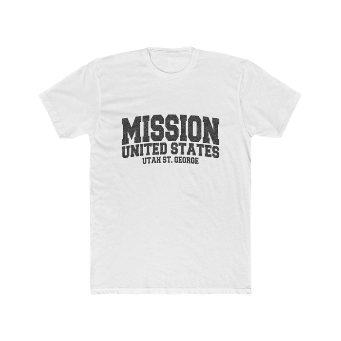 Utah St. George Mission T-Shirt in Solid White, front view