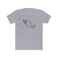 Mexico Hermosillo Mission Heart Map shirt in Heather Grey: Mexico outline with a red heart, front view