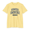 Press Forward shirt in Kinyarwanda on Banana Cream: “KOMEZA IMBERE”, 2 Nefi 31:20