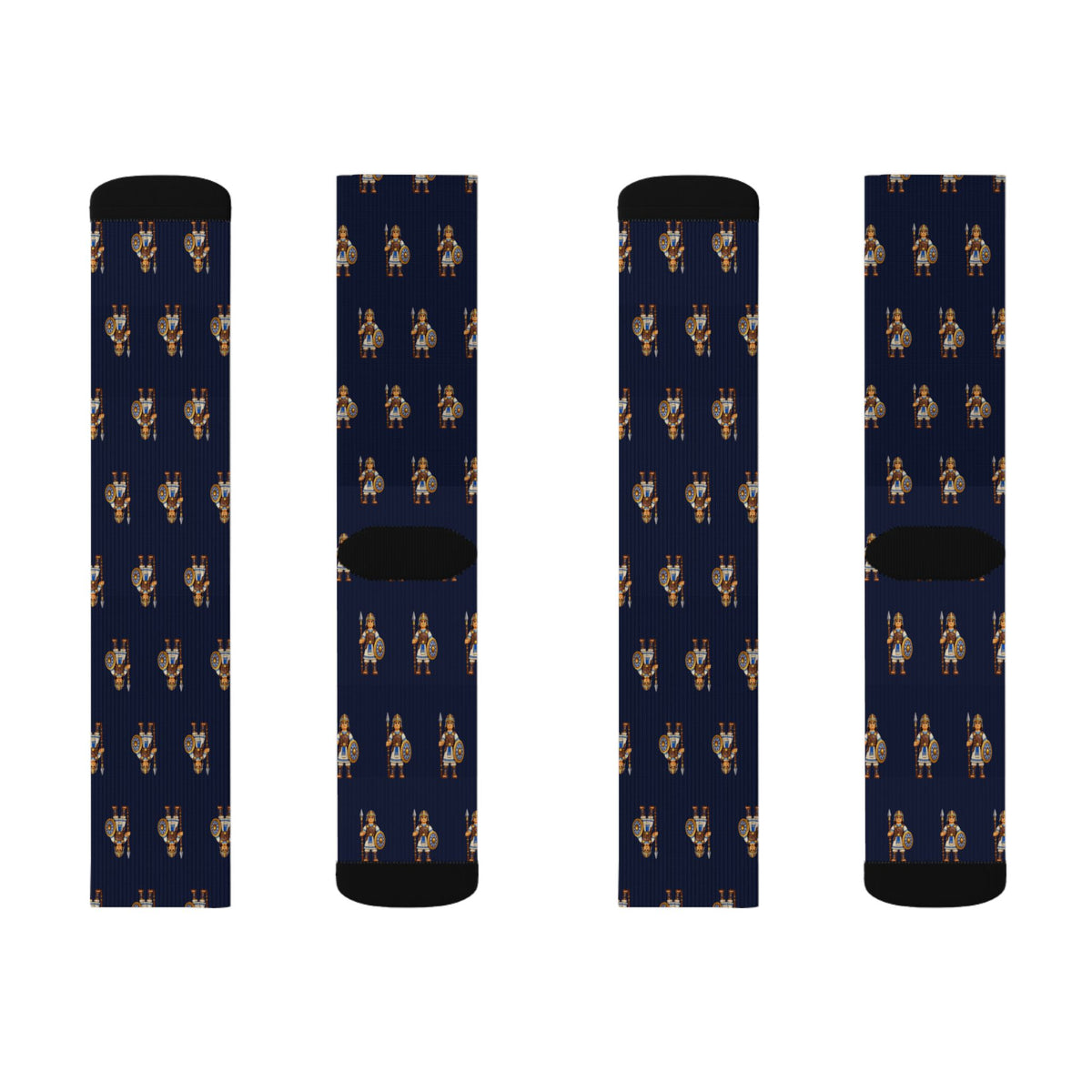 Captain Moroni's Soldiers Brick Chess crew socks by Weak Things view 2