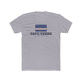 Cape Verde Praia Mission Flag Map shirt in Heather Grey: flag badge of Cape Verde with navy lettering, front view