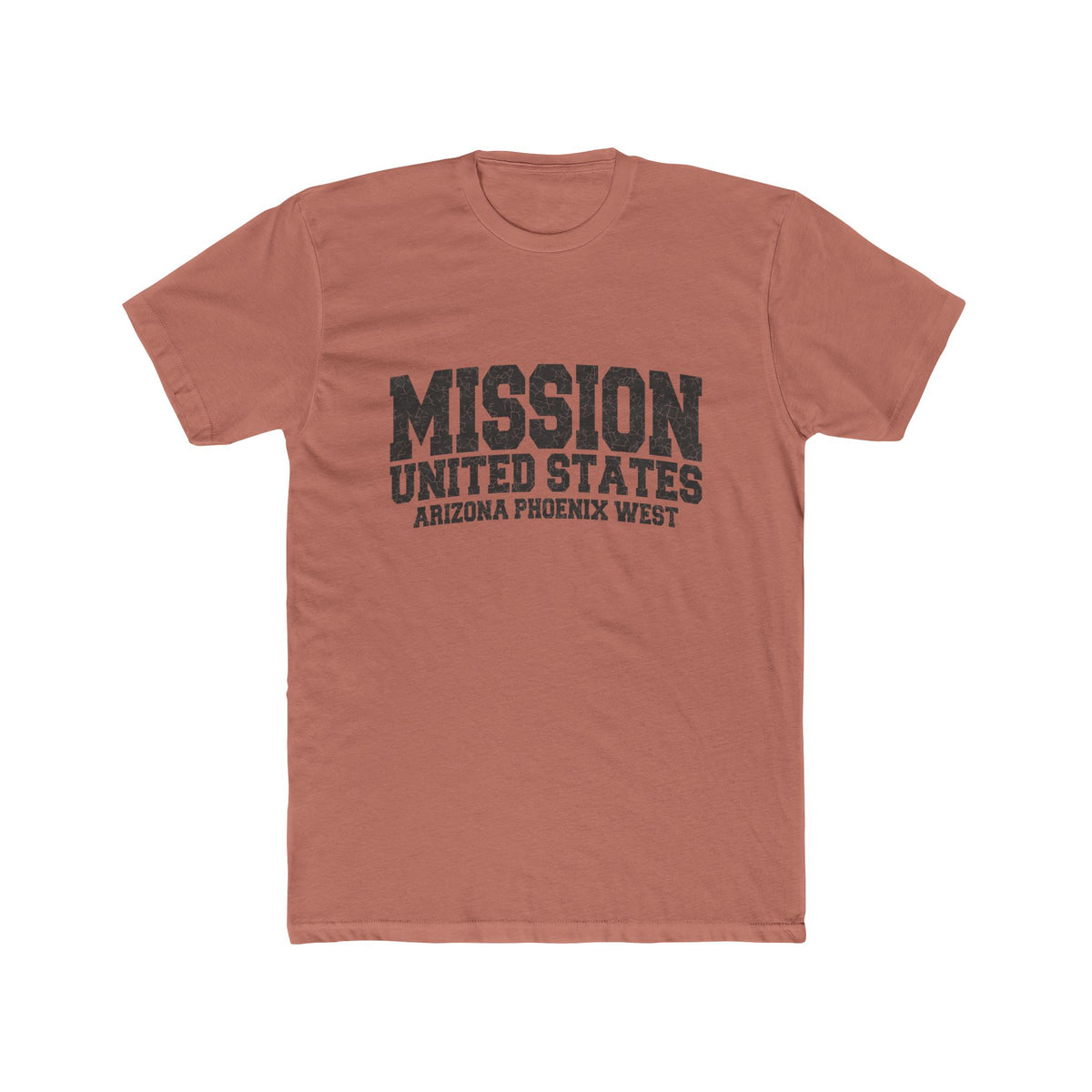 Arizona Phoenix West Mission T-Shirt in Solid Desert Pink, front view