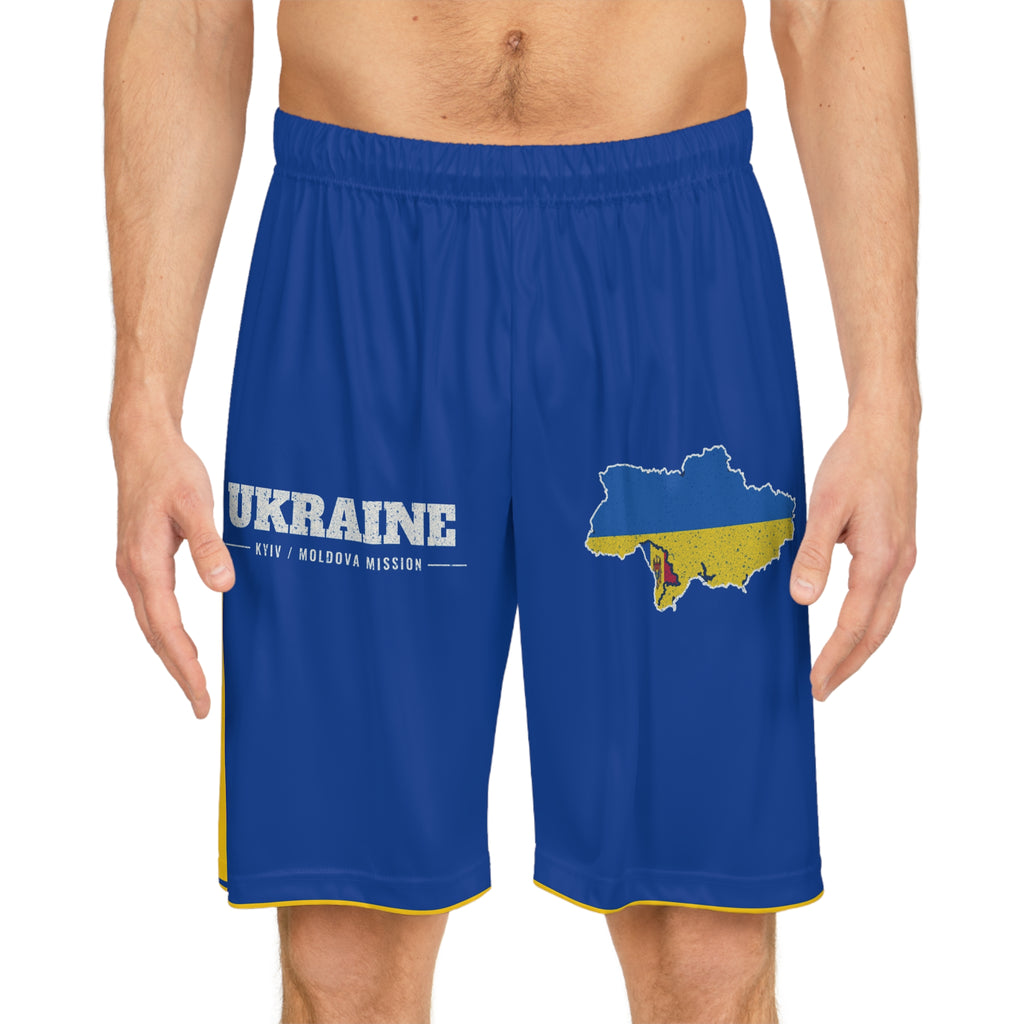 Ukraine Kyiv/Moldova Mission Basketball Shorts, worn, front view