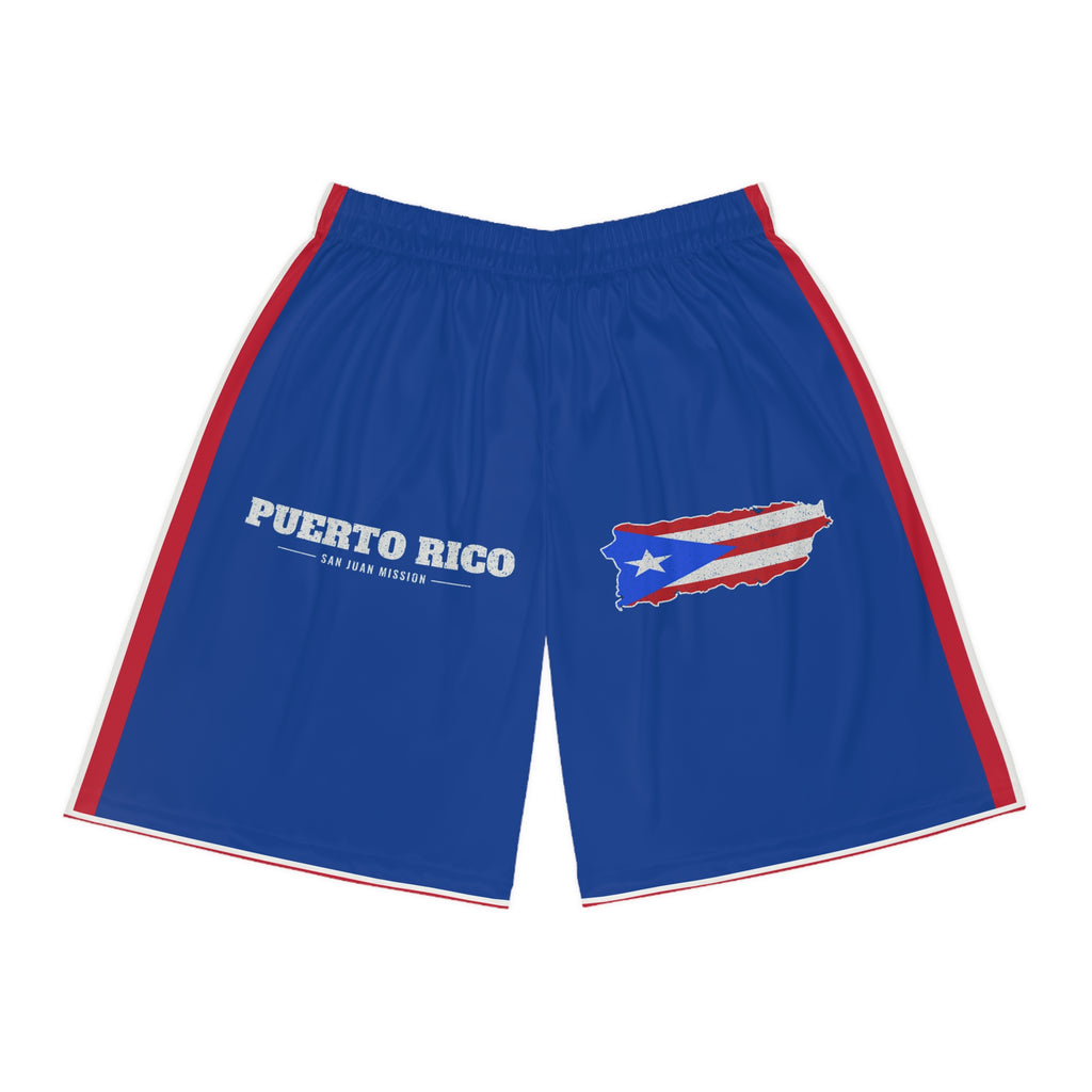 Puerto Rico San Juan Mission Basketball Shorts, front view