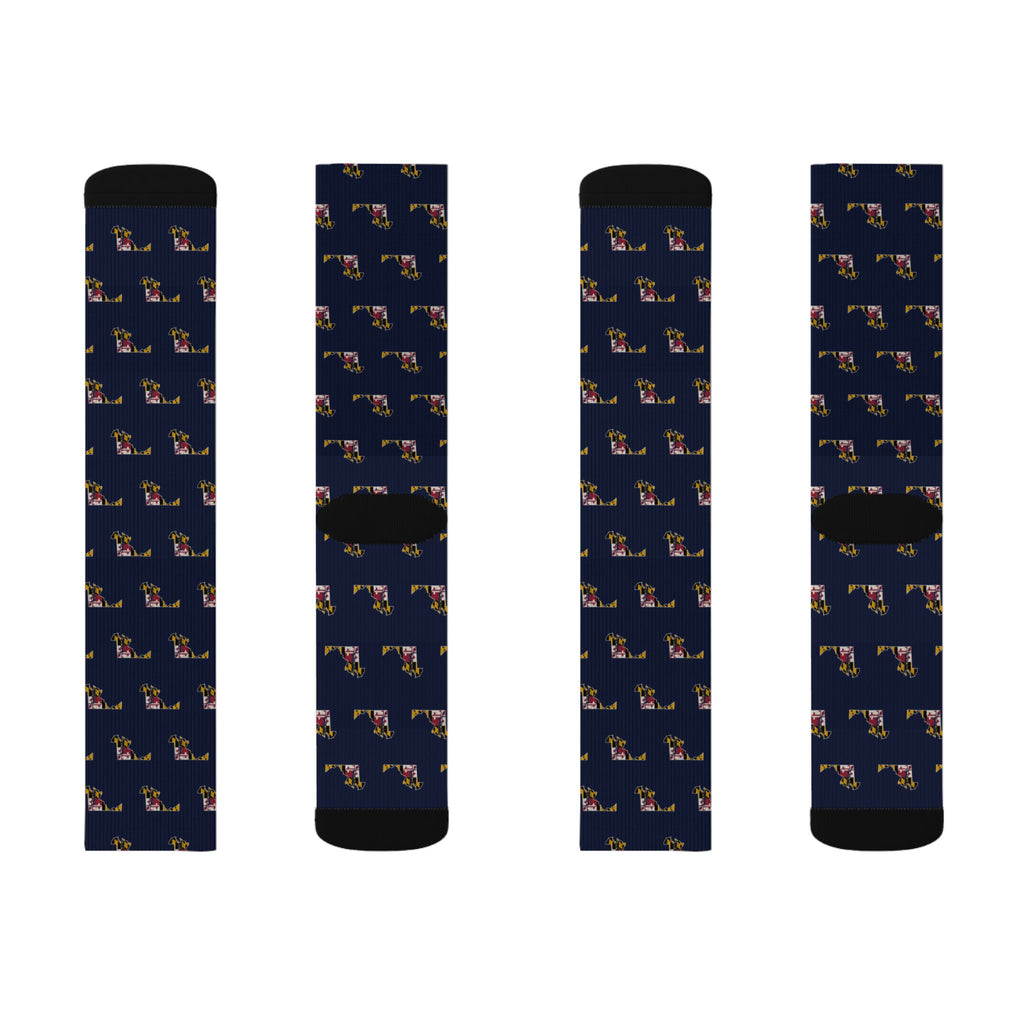 Maryland Mission Flag Map Socks