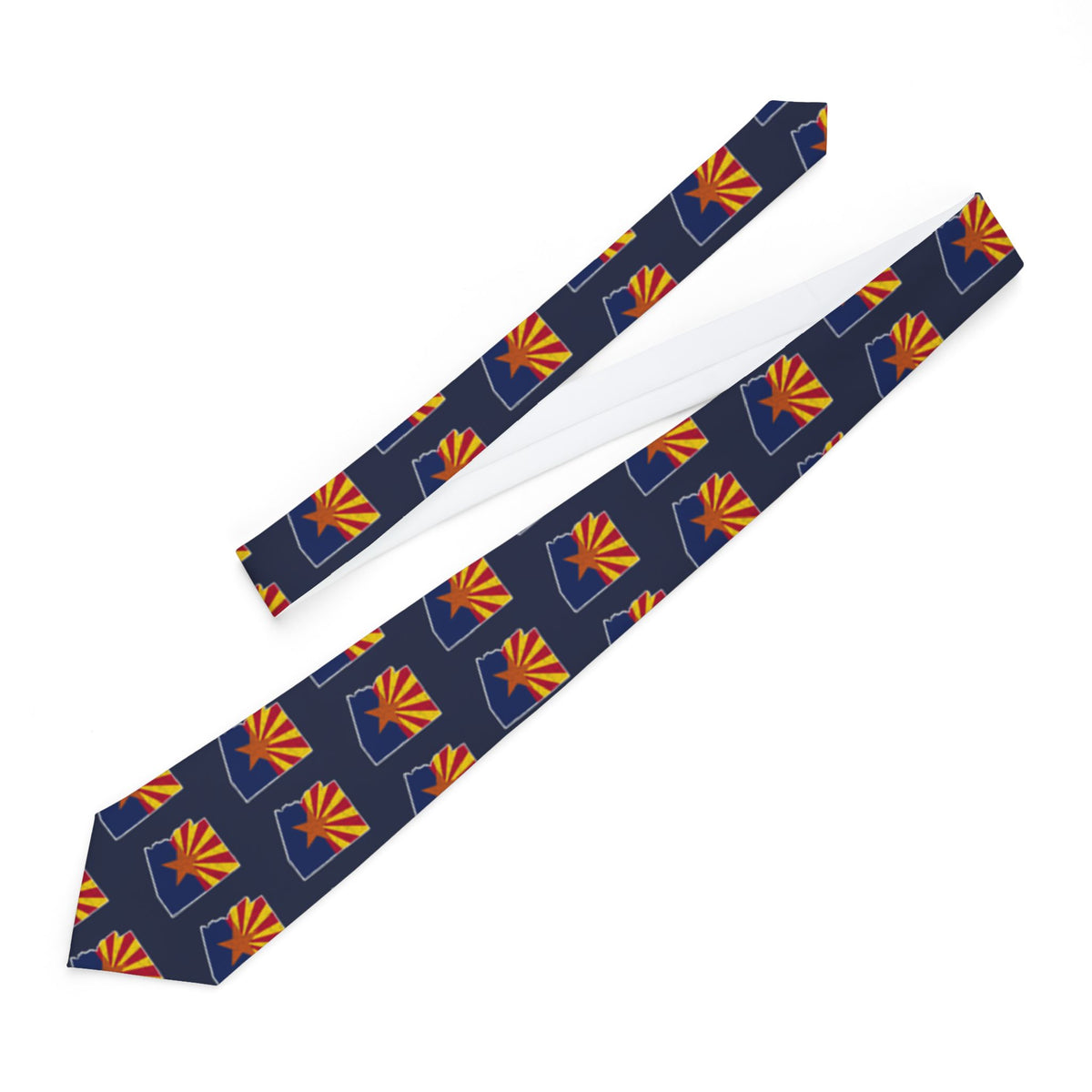 Arizona Mission Flag Map Tie