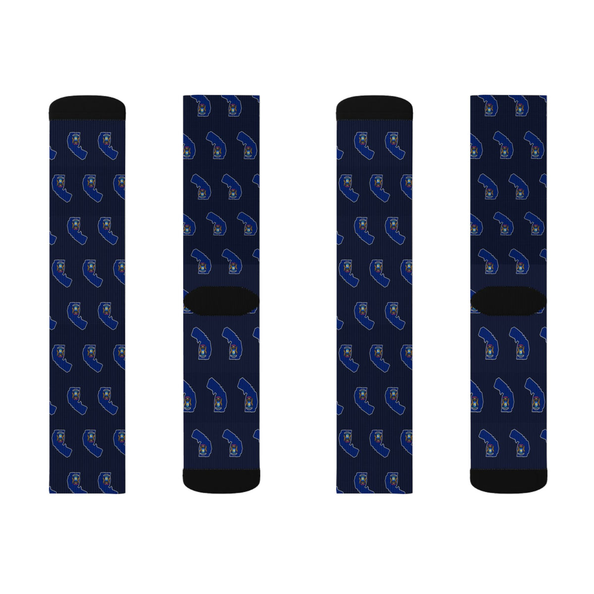 Michigan Mission Flag Map Socks
