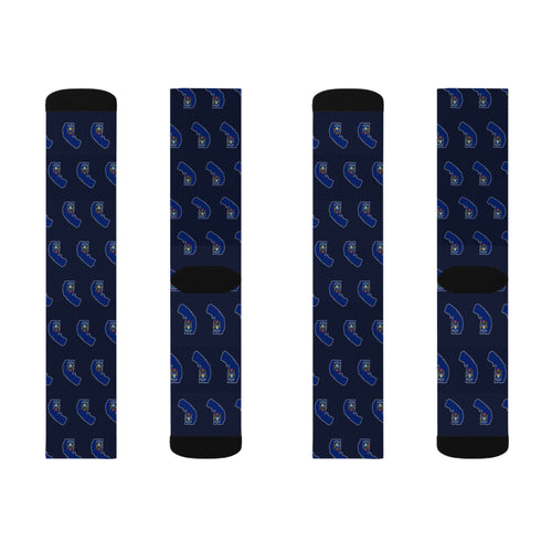 Michigan Mission Flag Map Socks
