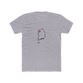 Korea Seoul Mission Heart Map shirt in Heather Grey: Korea outline with a red heart, front view