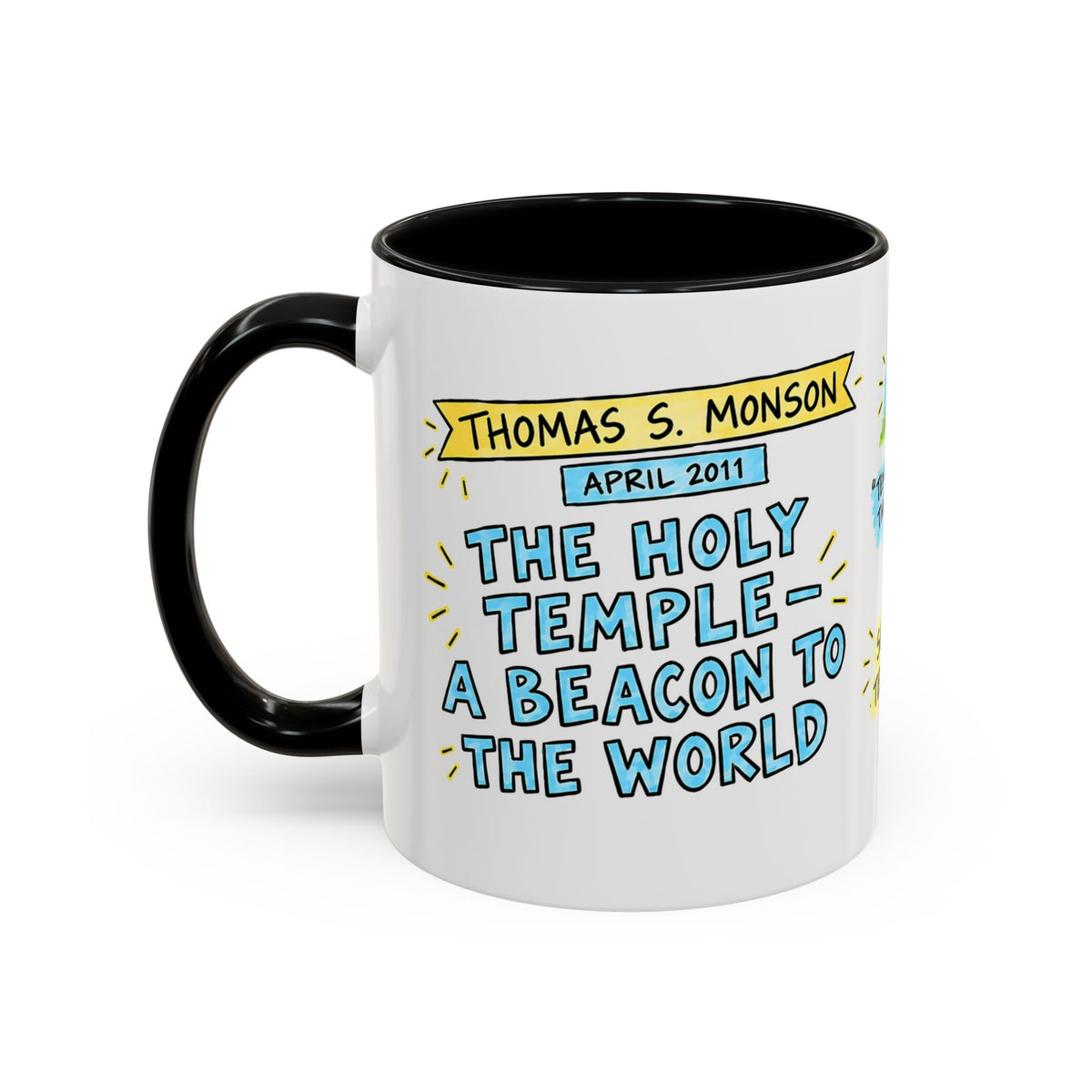 The Holy Temple—a Beacon to the World Sketch Note Mug — Thomas S. Monson
