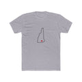 New Hampshire Manchester Mission Heart Map shirt in Heather Grey: New Hampshire outline with a red heart, front view