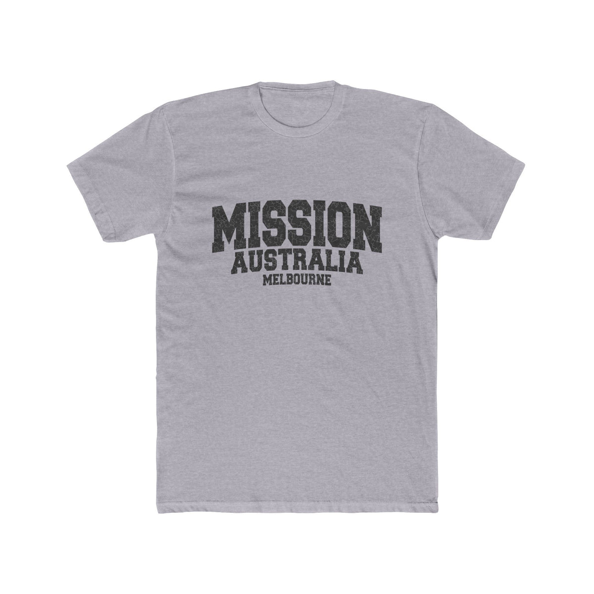 Australia Melbourne Mission T-Shirt in Heather Grey, front view