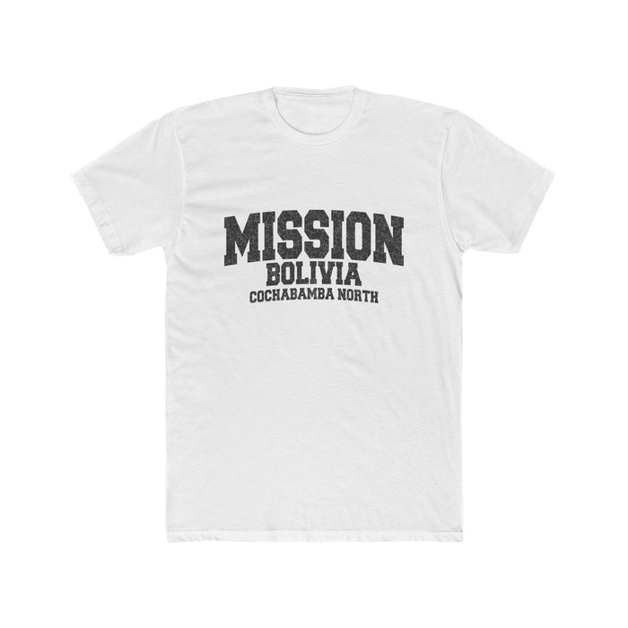 Bolivia Cochabamba North Mission T-Shirt in Solid White, front view
