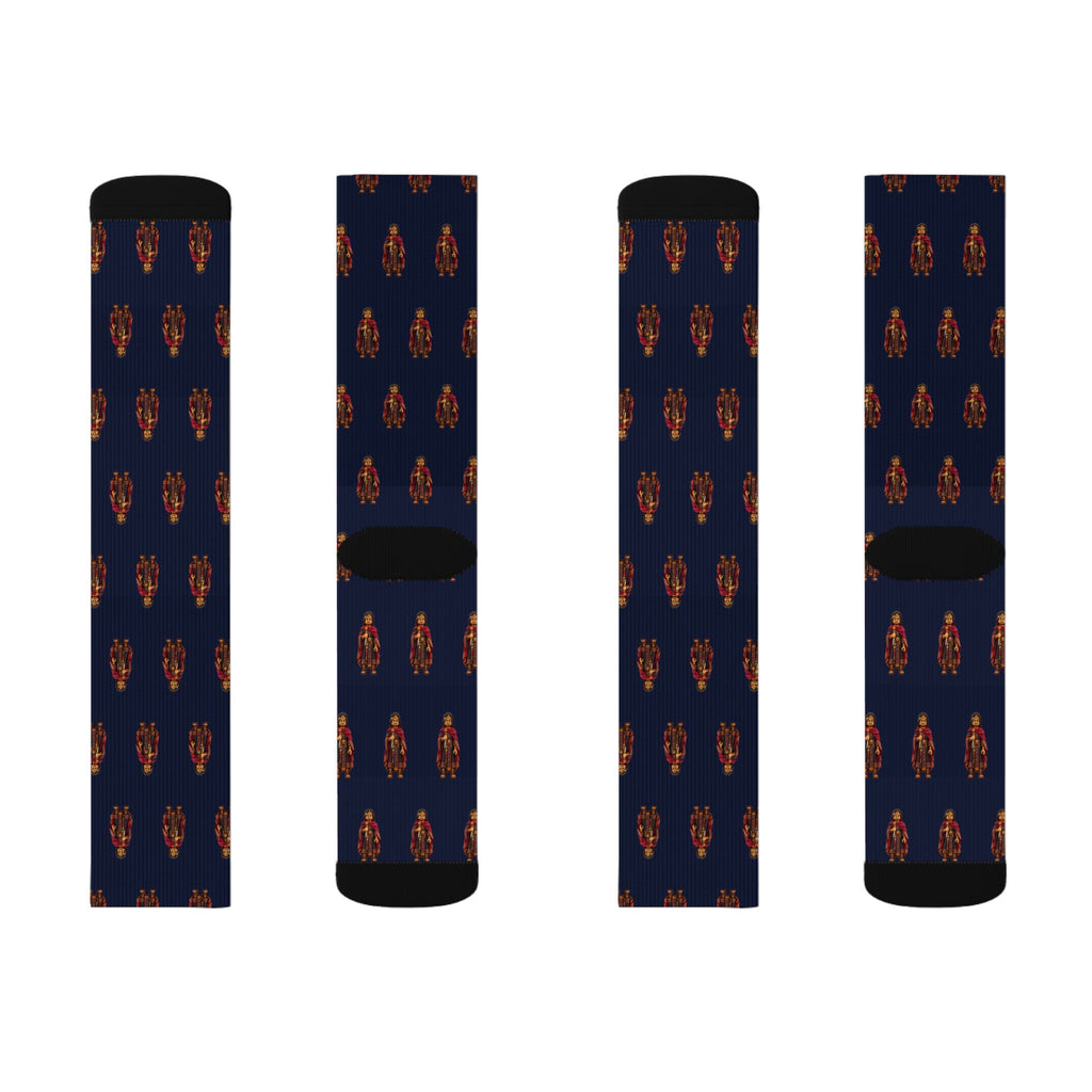 Akish Brick Chess crew socks by Weak Things view 2