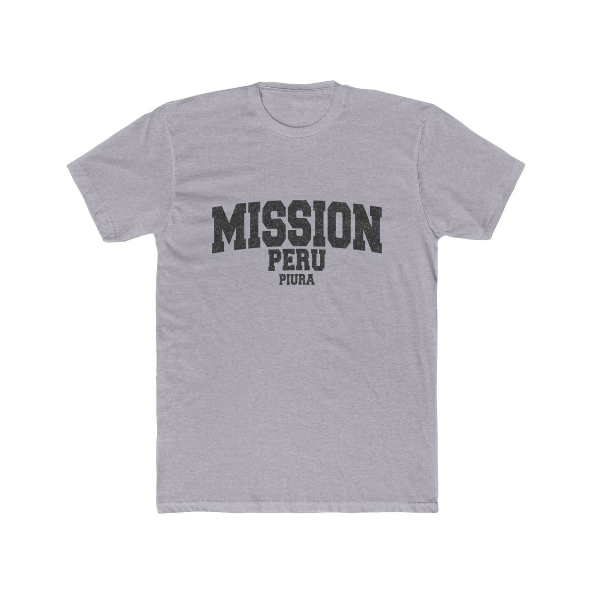Peru Piura Mission T-Shirt in Heather Grey, front view