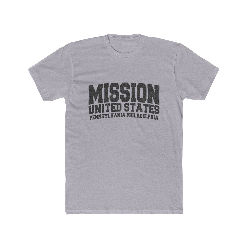 Pennsylvania Philadelphia Mission T-Shirt in Heather Grey, front view