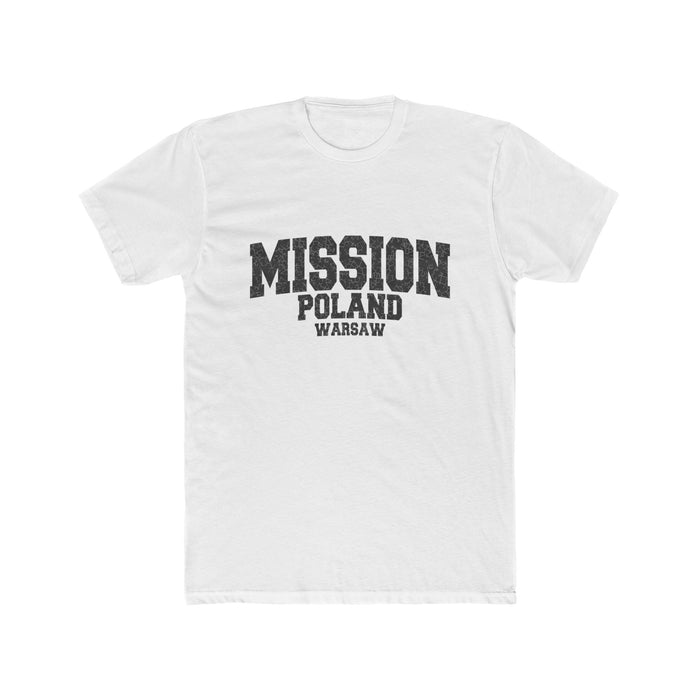 Poland Warsaw Mission T-Shirt in Solid White, front view