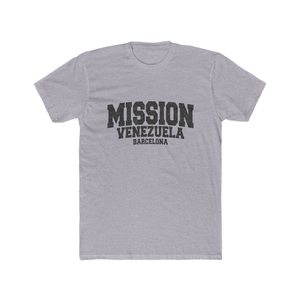 Venezuela Barcelona Mission T-Shirt in Heather Grey, front view