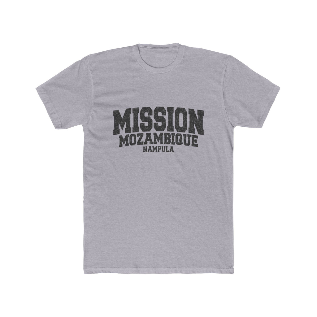 Mozambique Nampula Mission T-Shirt in Heather Grey, front view