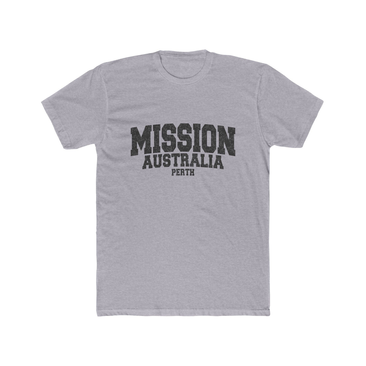 Australia Perth Mission T-Shirt in Heather Grey, front view